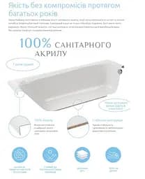 Ванна акрилова Radaway Naxia 170x110 права + ніжки + сифон R135L (WA1-33-170x110P) - мініатюра 4
