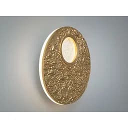 Настенный светодиодный светильник бра Romin круглый золотой 15 Вт