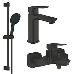 Набір змішувачів для ванни Grohe Cubeo UA125246M243, Чорний матовий