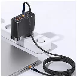 Дата кабель USB-C to USB-C 1.2m 5A 100W transparent head ColorWay (CW-CBPDCC053-BK) - мініатюра 5