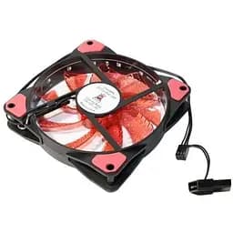 Вентилятор 120 мм Cooling Baby 12025BRL чорний 120x120x25 мм Red LED підсвічування (15 LED) 1000 об/хв 22 дБ 3-pin/Molex