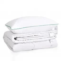 Набір MirSon вовна №9570 Gold Silk Hand Made Wool літо ковдра 140х205 см + подушка білий (2200010806489)