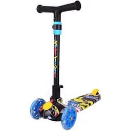 Самокат Daddychild HD009TW-Blue с подсветкой колес голубой (HD009TW-Blue)