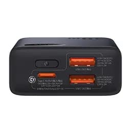 Зовнішній акумулятор Baseus павербанк Adaman Metal Digital Display Overseas Edition 30W 10000 mAh Black (PPAD040101) - мініатюра 7