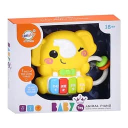 Детское пианино "Слоник" Bambi 503-22 звуки животных 15 см, музыка