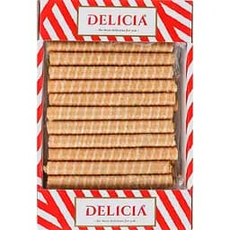Вафлі Delicia Трубочки зі смаком пряженого молока 450 г