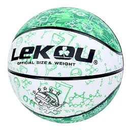 Мяч баскетбольный Bambi MS 3805(Green) размер 7, ПУ, 570-630 грамм, 8 панелей