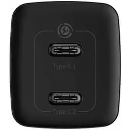 Мережевий зарядний пристрій Baseus GaN Lite 2Type-C 65W CCGAN2L-E01 Black - мініатюра 4