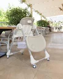 Дитячий стільчик для годування малюка складний пластиковий Toffee Carrello Light Beige - мініатюра 10