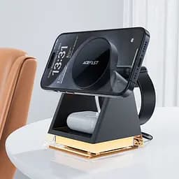 Зарядний пристрій Acefast Wireless QI 3in1 15W E17 (6974316282815) - мініатюра 3