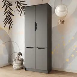 Шкаф распашной MebelStar 4Д Лилу 80x40x210 см Антрацит (MBS-1410)