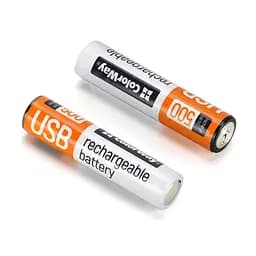 Акумулятор ColorWay AAА USB-С 590 mAh 1.5V (2шт) (Li-Polymer) (CW-UBAAA-09) - мініатюра 2