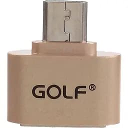 Перехідник Golf OTG-Micro adapter Gold - мініатюра 3