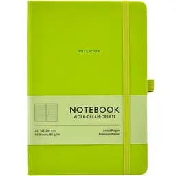 Зошит у твердій палітурці Genius А5 у лінію 96 аркушів зелений (А5-7128L)