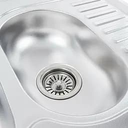 Кухонна мийка з нержавіючої сталі Platinum декор 7850D (0,8/180 мм), R, Decor - мініатюра 6