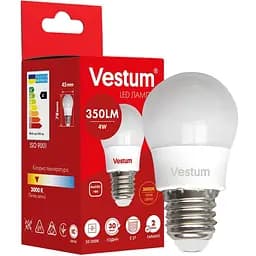 Светодиодная лампа Vestum G45 4W 3000K 220V E27 1-VS-1206