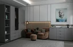 Комод Doros Рон 5 Графіт 2 фасади 4 шухляди 140х38х81 (44900235) - мініатюра 9