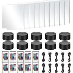 Набір акрилових ламп Palmcee 3D Night Light DIY 10 шт. 16 кольорів 4 режимами