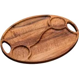 Деревянная тарелка EcoWalnut для закусок M 300х400х20 мм (EK-38.1)