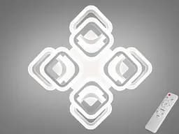 Стельова LED люстра на пульту з димером, 120W, біла