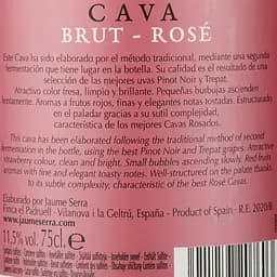 Вино ігристе Arte Latino Cava Brut Rose, рожеве, сухе, 11,5%, 0,75 л - мініатюра 3