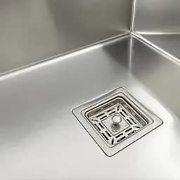 Кухонна мийка Platinum Handmade нержавійка 78x50 L (один отвір, квадратний сифон, 3,0/1,0 мм), Нержавіюча сталь - мініатюра 6