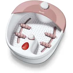 Beurer Масажна ванночка для ніг, від мережі, 2кг, 3 насадки, підтрим. температури води, біло-рожевий