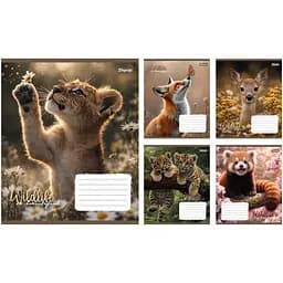 Упаковка зошитів 1В Wildlife is beautiful А5/24 лін. 20 шт. (769147)