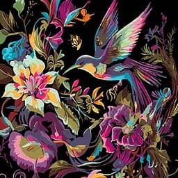 Набор для росписи Strateg Танец в воздухе на черном фоне 40х40 см (AV4040-62)