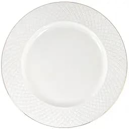 Тарілка Lefard Brilliant Gold 21 см біла із золотим (949-001-7)