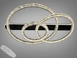 Світлодіодна люстра 3 кільця золото 180 Вт