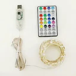 Гірлянда Smart led 100 крапель 10 м з пультом, 12 режимів, 16 кольорів - мініатюра 6