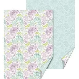 Папір з малюнком "Пейслі" двосторонній Пастель 21х31см 200г/м2 Heyda