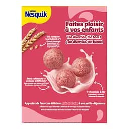 Уцінка. Готовий сухий сніданок Nestle Nesquik Strawberry з вітамінами та залізом 310 г  - мініатюра 4