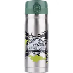 Термос Yes Jurassic World, 350 мл, сріблястий із зеленим (707587)