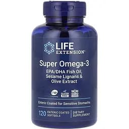 Жирні кислоти Life Extension Super Omega-3 Enteric Coated 120 капсул