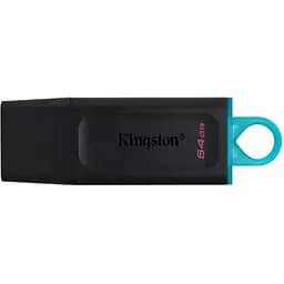 Флеш пам'ять USB Kingston DataTraveler Exodia 64GB USB 3.2 Gen 1 Black/Teal (DTX/64GB) - мініатюра 3