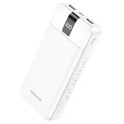 Універсальна батарея - акумулятор Borofone BJ20A 20000 mAh з вбудованими кабелями біла - мініатюра 4