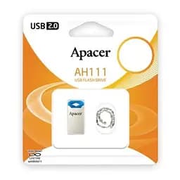 USB флеш накопичувач Apacer 32GB AH111 Blue RP USB2.0 (AP32GAH111U-1) - мініатюра 5