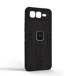 Чехол для Infinix Smart 10 Plus 4G, Proover, черный, с подставкой и магнитом, противоударный, ударопрочный, бронированный, панель-накладка, защита всего корпуса, термополиуретан (TPU) + поликарбонат (PC), ArmorStandart (ARM87998) - мініатюра 2
