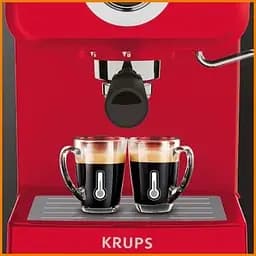 Кавоварка Krups рожкова Krups Opio 1.5 л мелена червона - мініатюра 3
