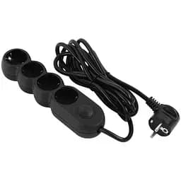 Фильтр питания 2E 4 розетки, 3 м, Black (2E-U04VESM3BK)