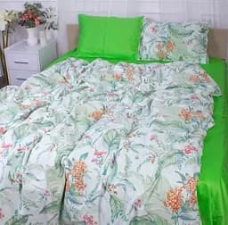 Комплект постільної білизни MirSon Natural Flowers, сатин, 210х143 см - мініатюра 3