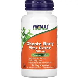Натуральна добавка Now Chaste Berry Vitex Extract with Dong Quai 300 мг 90 капсул