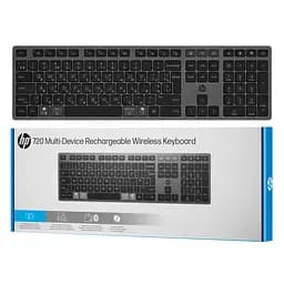 Клавіатура мембранна 720 Multi-Device Rechargeable, 109key, WL/BT, EN/UK, чорний HP teh0013871 - мініатюра 10