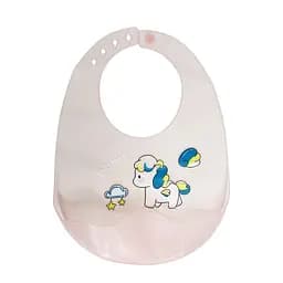 Дитячий силіконовий слюнявчик Mega Zayka MGZ-0618-2 на застібці