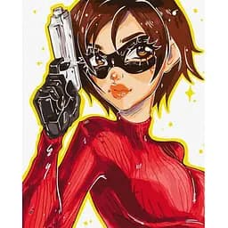 Картина за номерами Ideyka Дівчина-агент ©nila_art_art KHO2551 40х50 см