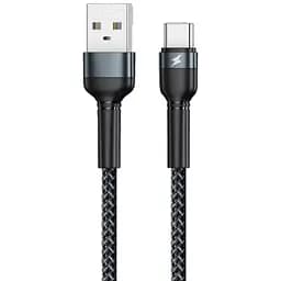 Кабель Remax Jany USB 2.0 to Type-C 1 метр плетеный черный (RC -124a)