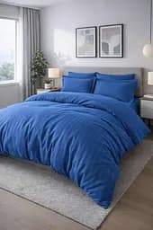 Комплект постельного белья евро 200х220 сатин синий TC303376204