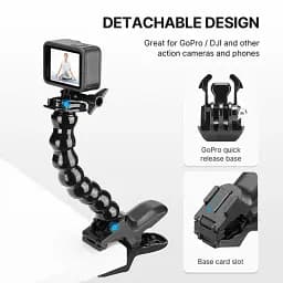 Тримач для телефона U-select Clamp Phone Mount with Adjustable Gooseneck UV-2997 MP-4 Black - мініатюра 7